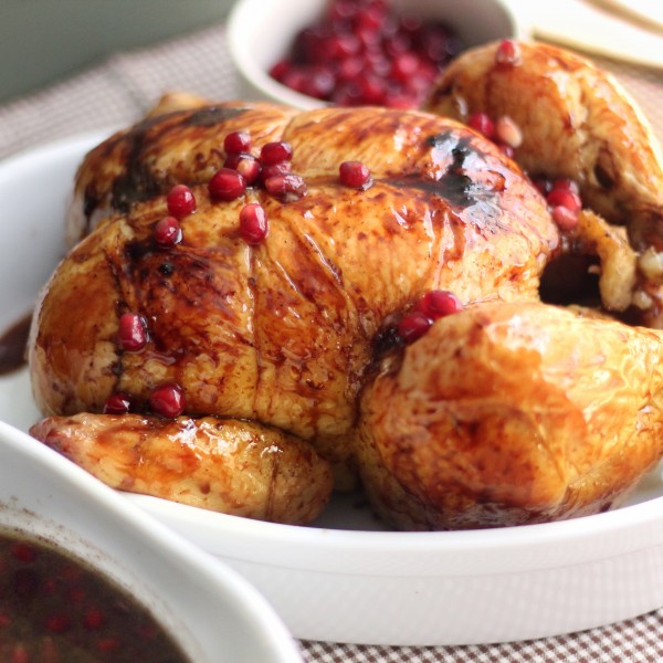 Roast Chicken With Pomegranate Glaze 6426